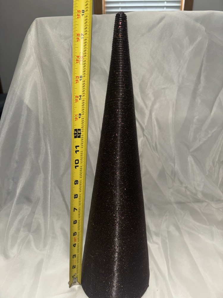 18” Christmas Sparkly Cone Tree Dark Brown