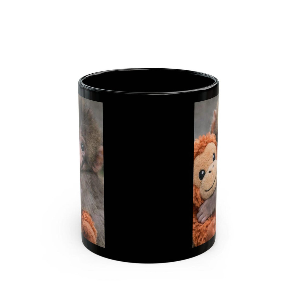 Punch The Monkey Black Mug 11oz & 15oz Coffee Cup