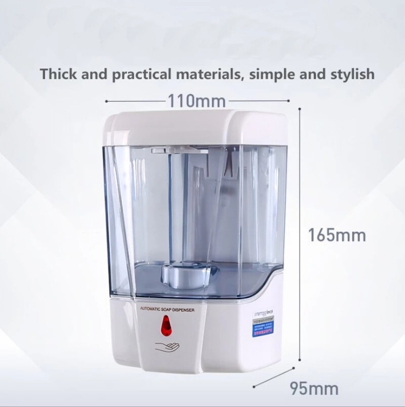 700ml Automatic Soap Dispenser IR Sensor Dispenser Touchless Hand Free Wall