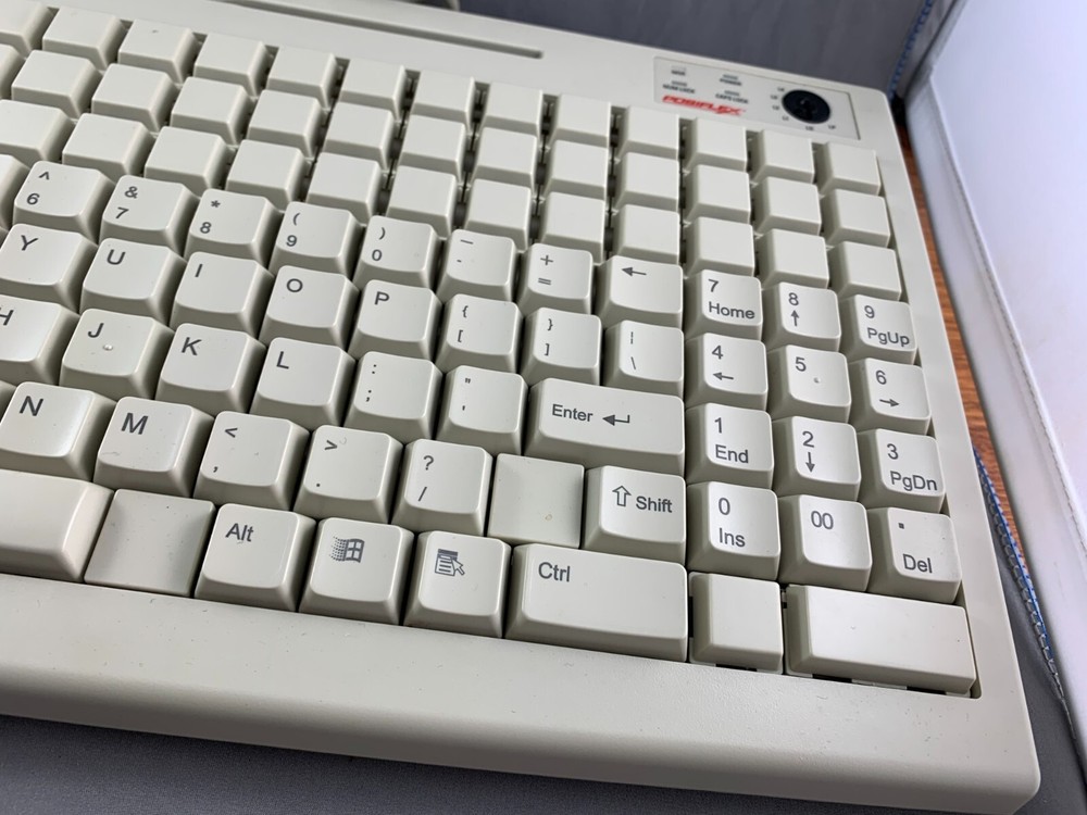 POSIFLEX KB3200 AT INTERFACE PROGRAMMABLE KEYBOARD WITH MAGNETIC STRIPE READER