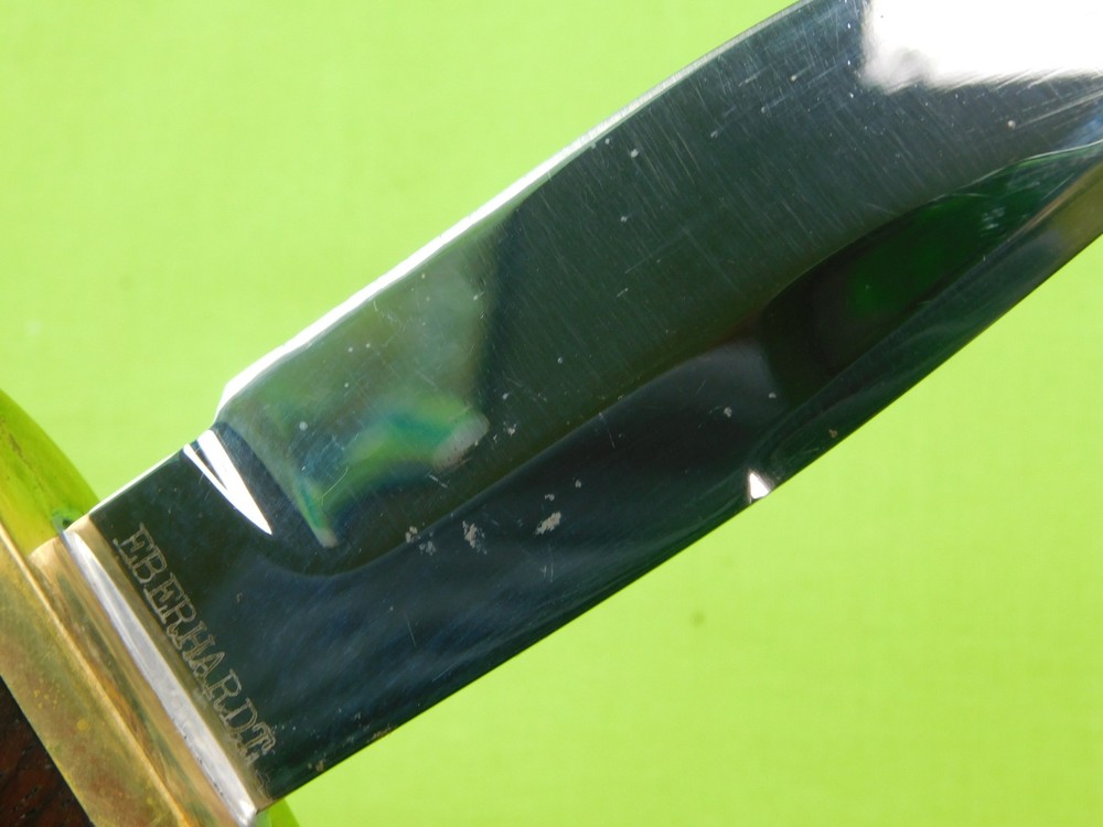 Custom Made Handmade Eberhardt Fighting Knife & Sheath Skull Bead