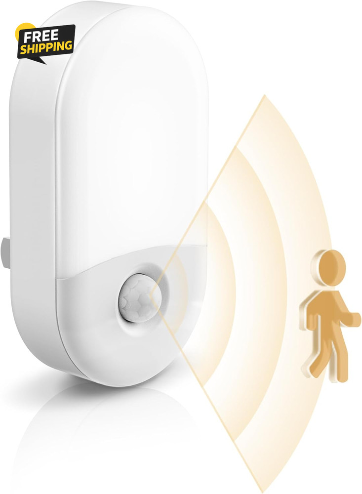 Motion Sensor Night Light, 2Pack, Motion Activated Night Light, Lights Plug