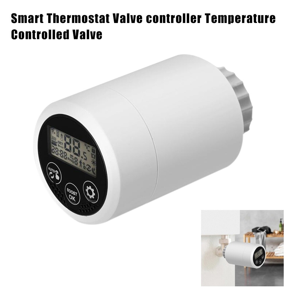 Smart Thermostat Radiator Valve Programmable Actuator Temper Tuya Zigbee