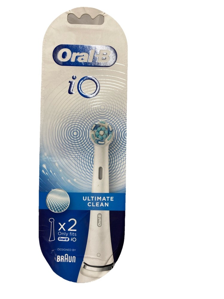 Oral-B iO Ultimate Clean Toothbrush Replacement Head Refill White 2 Pack