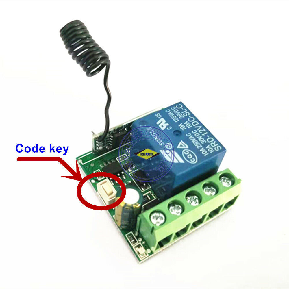 Wireless Remote Control Delay Switch System 12V 1CH Transmitter&Receiver 433MHz