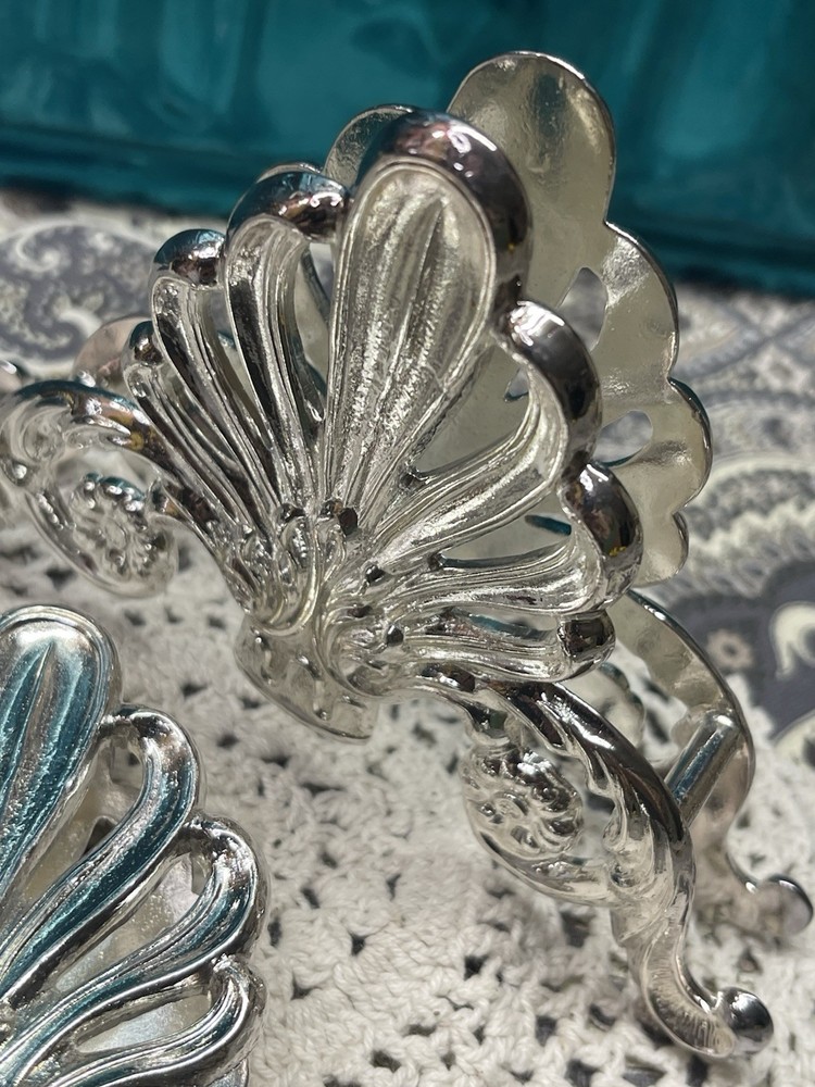 VINTAGE PAIR OF SILVER PLATED OR SILVER TONE FLATWARE CADDYS