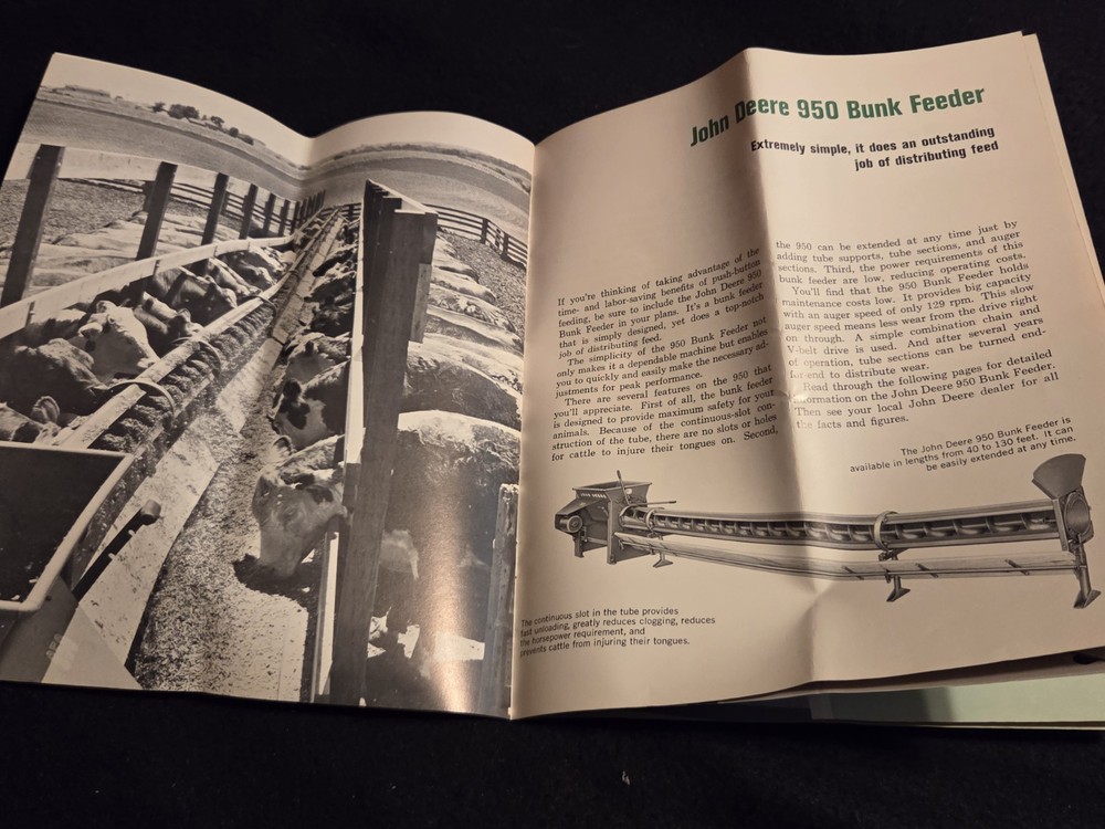 1965 John Deere Feed-Handling Equipment Brochure Silo-Unloader Bunk Feeder