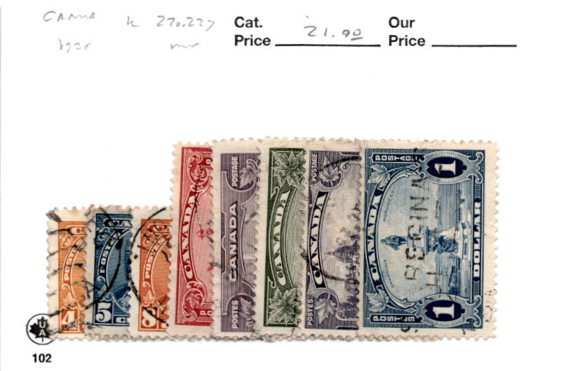 Canada, Postage Stamp, #220-227 Used, 1935 (AG)