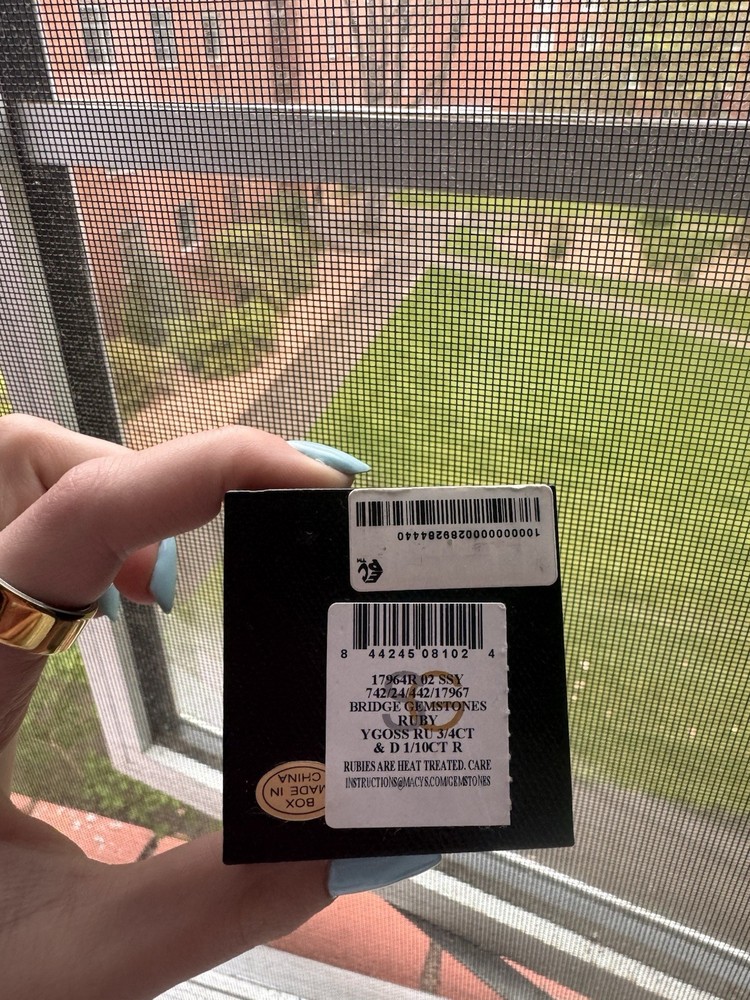 Ruby Diamond 14k Gold Ring Size 7