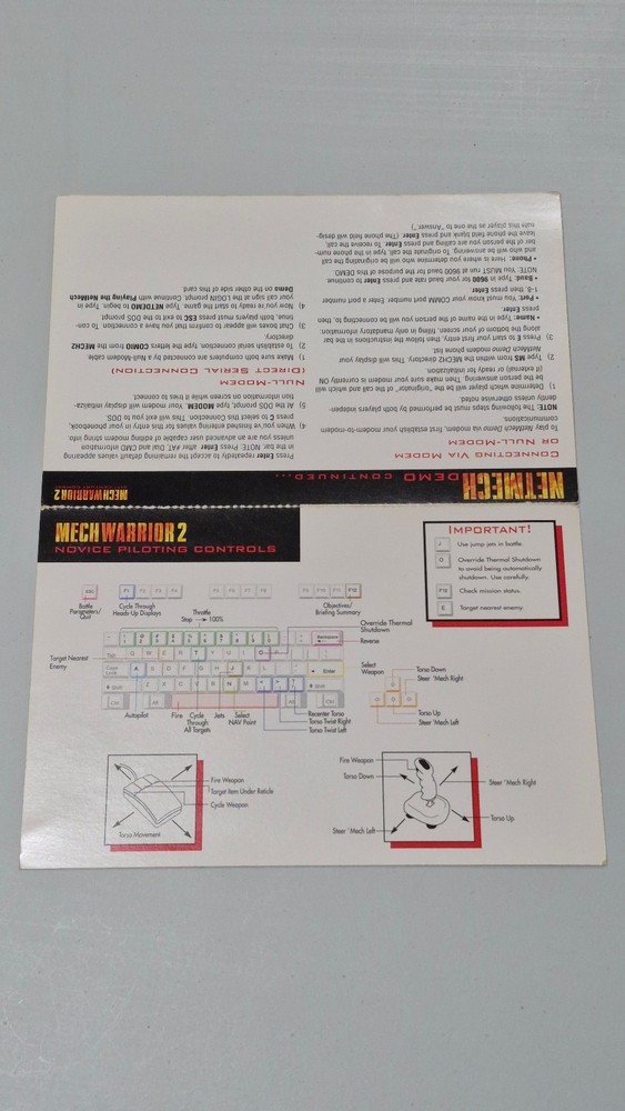 MechWarrior Battletech Manuals and Demo Disc