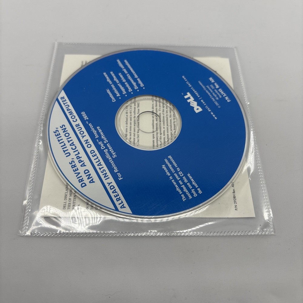 SEALED Dell Inspiron 2650 Drivers & Utilities Reinstall System Software CD 2002