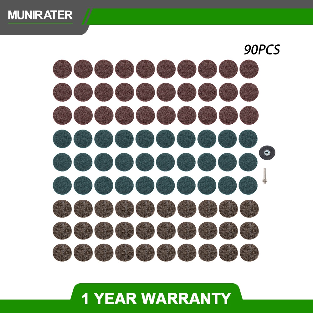 90 Pcs 2" Fine Medium And Coarse Torque Sanding Discs with 1/4" Holder
