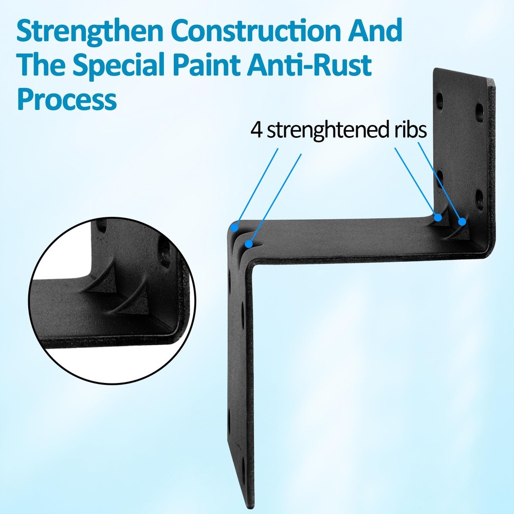 XRDS-RF Antenna Mount Kit, Black-Coated Pole Bracket black and silver