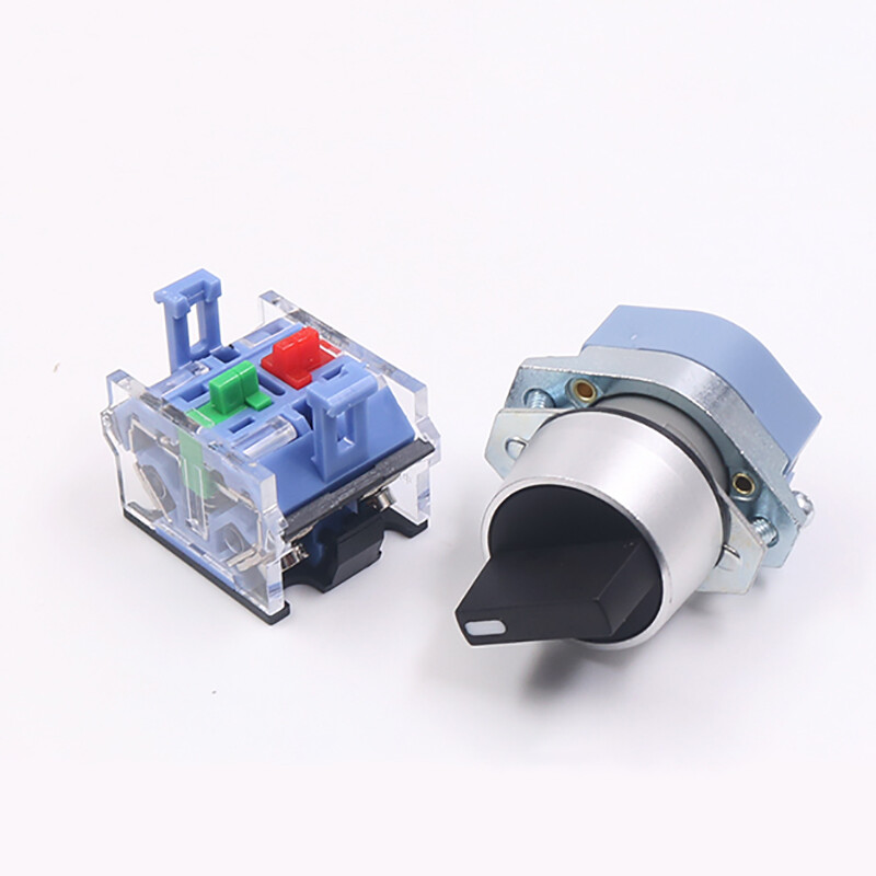 22mm Rotary Switch 2/3 Position Panel Mounted Selector Switch Latching Momentary