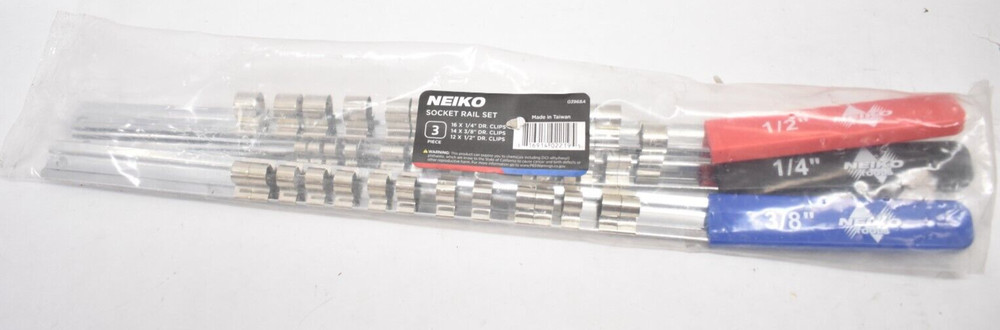 Neiko Socket Rail Set 3 Piece Pack Organizer Holder Trays 03968A For Toolboxes