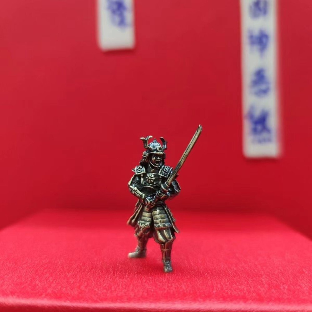 copper bonsai suiseki micro landscape decoration：samurai 2