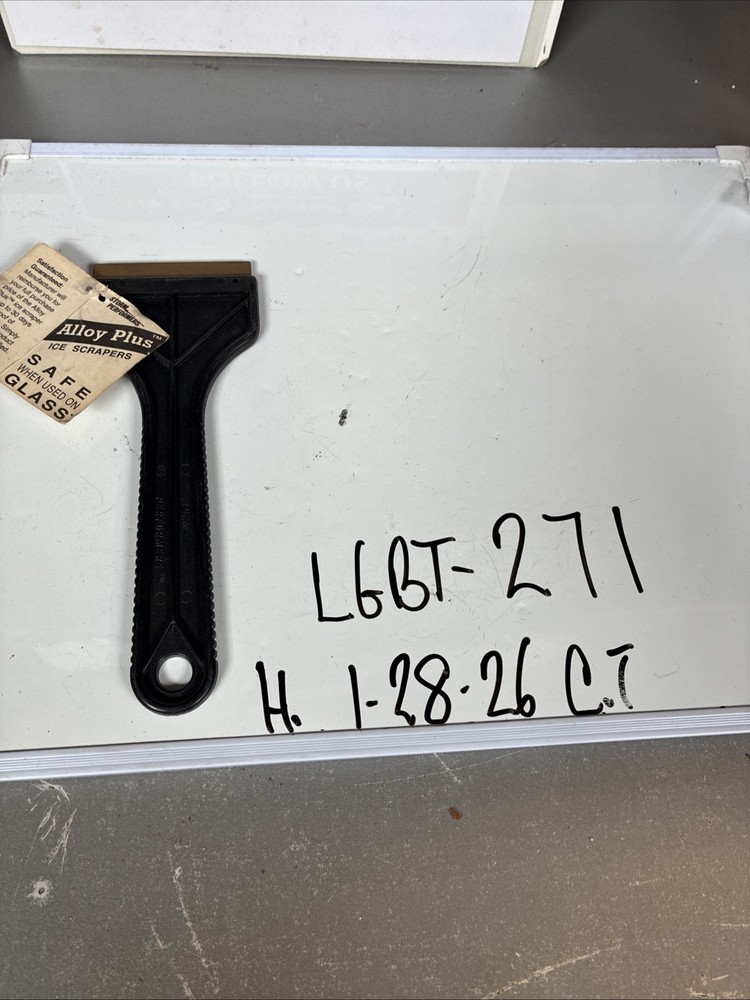 Ice Scraper Tool, 7 Inch Black Window Ice Scraper With 3 Inch Blade Metal