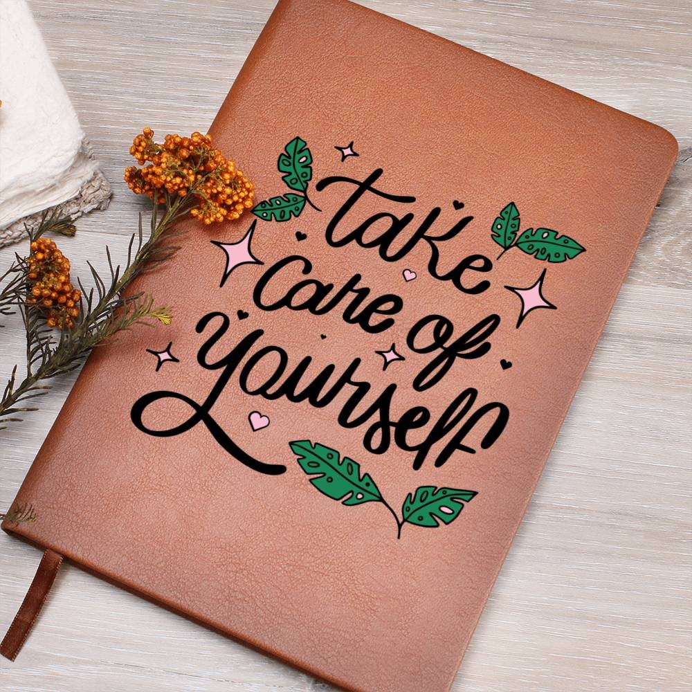 Take Care of Yourself Leather Journal Notebook Diary