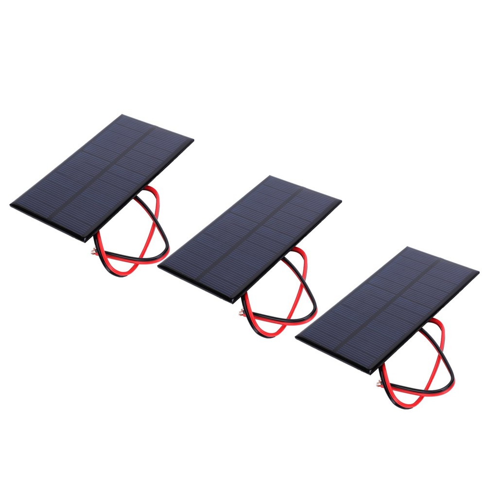 3pcs DC 6V 1W Solar Panel Cell Power Module Solar Panel With 30cm Cable