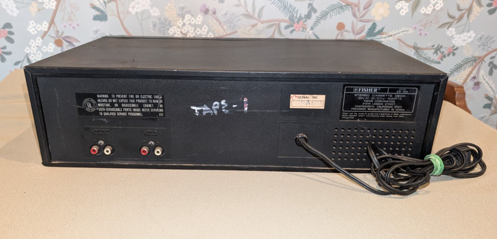 Fisher Studio-Standard CR-125 Stereo Cassette Deck - Read Desc.