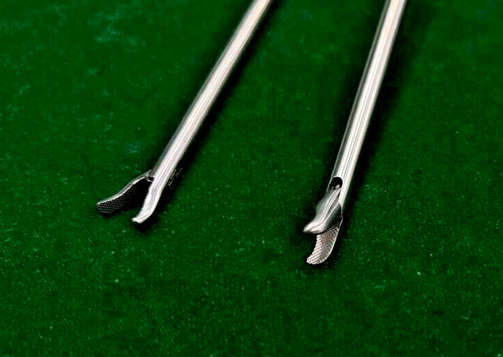 2pc Laparoscopic Needle Holder Curved Jaw Right & Left 5mm Reusable Instruments