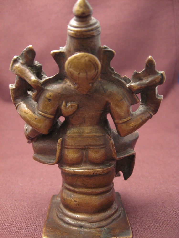 Indian bronze: 18thC Narasimha Lakshmi