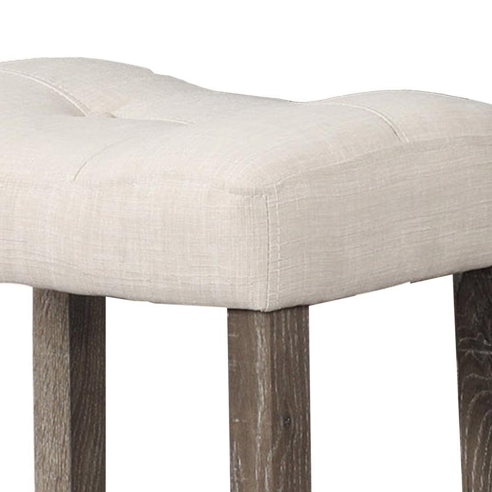 Counter Height Dining Stool Set of 2, Transitional Style Stool with Footrest T