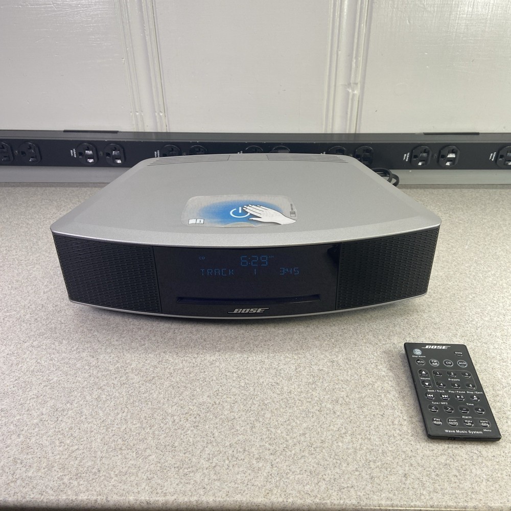 Bose Wave IV CD Player AM/FM Stereo Silver AUX Headphone Jack Compact System