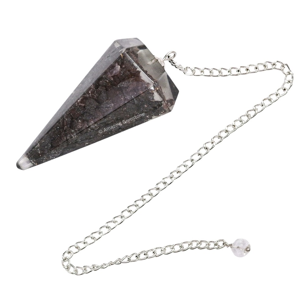 Hematite Orgone Crystal Pendulums