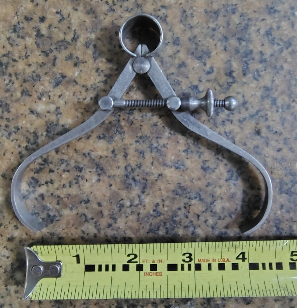 🗽 VINTAGE MINI STARRETT 3" WIDE TIP OD CALIPER