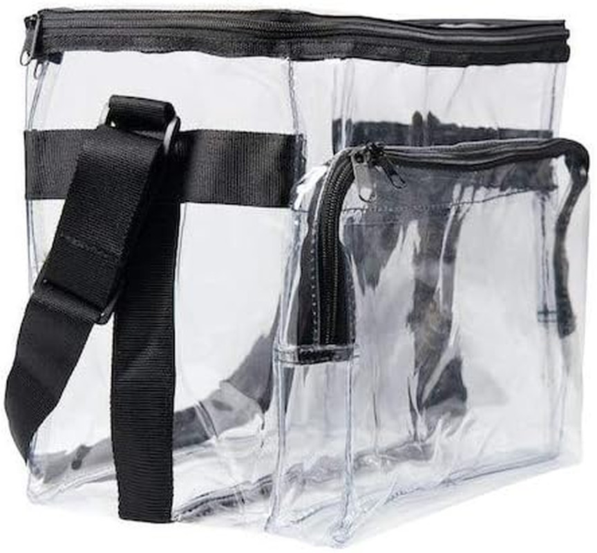 Large Clear Lunch Bags for Work See through Plastic Lunch Box with Adjustable St