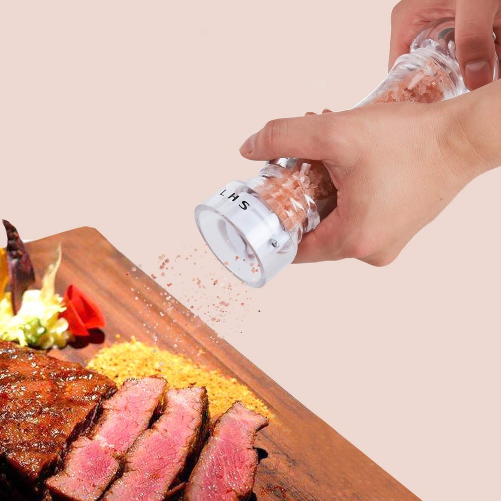 Pepper Mill Grinder Salt Grinder Peppercorn Grinders with Adjustable Coarseness-
