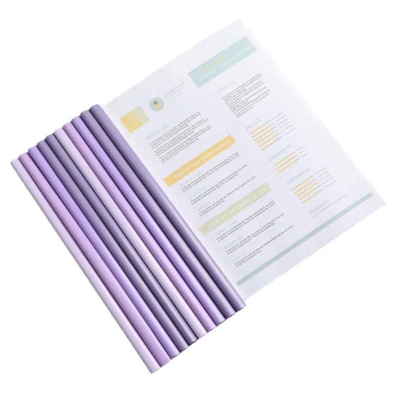 10Pcs Clear Report Folders for Resume File Documents, 60 Sheet Capacity Plastic