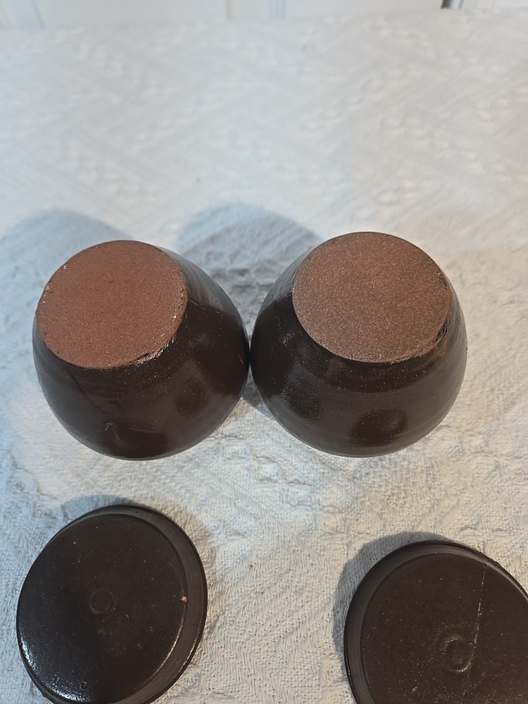 Korean Miniature Earthenware Jar Onggi Hangari 2pcs set READ