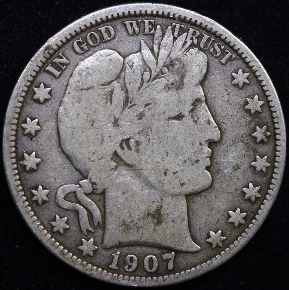 1907-O Barber Silver Half Dollar VG #V63