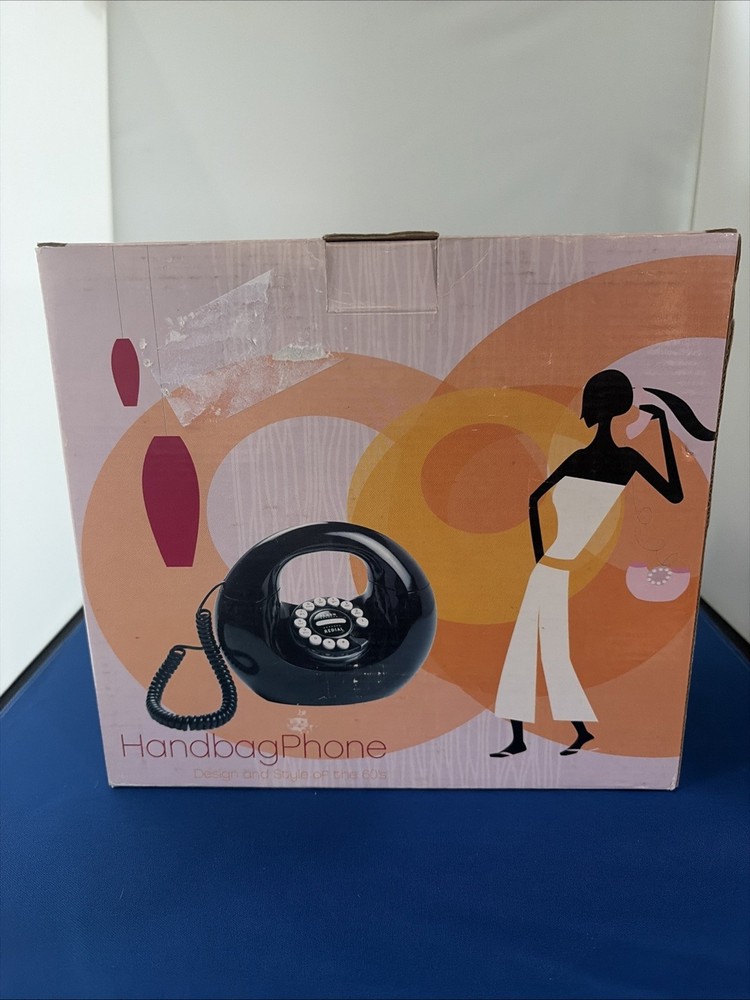 Vintage Donut Handbag Phone Push Button Polyconcept BLACK Retro