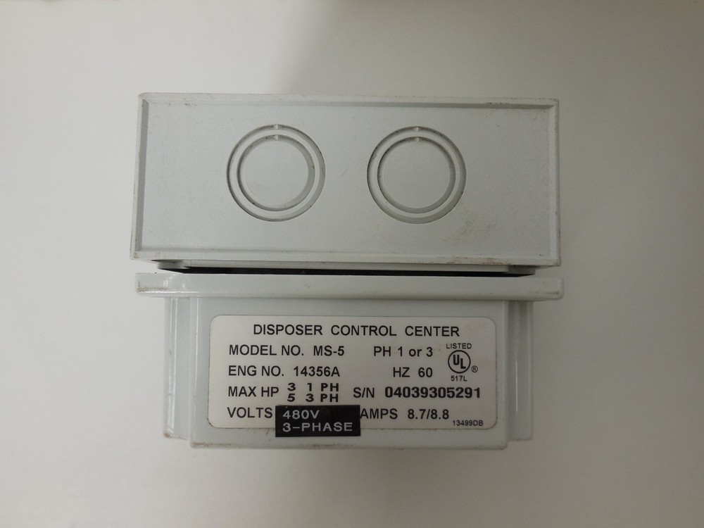 Insinkerator MS-5 Start Stop Assembly 5hp 3-phase 480V - Pre-Owned