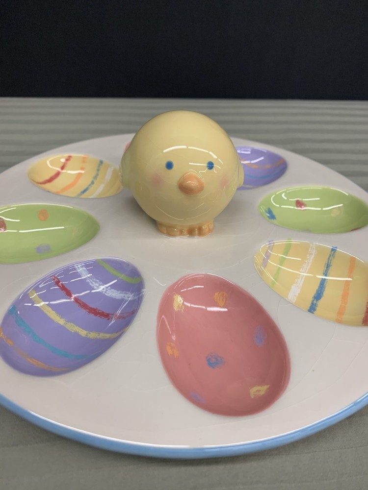 Blossoms & Blooms Easter Deviled Egg Tray 3D 8 Eggs
