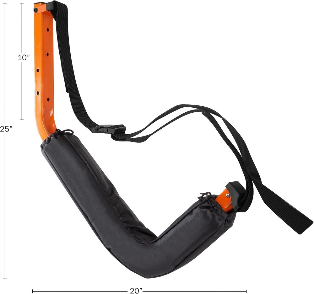 Wall-Mounted Kayak Storage Hooks - 125lbs Capacity, Easy Install Paddle Racks