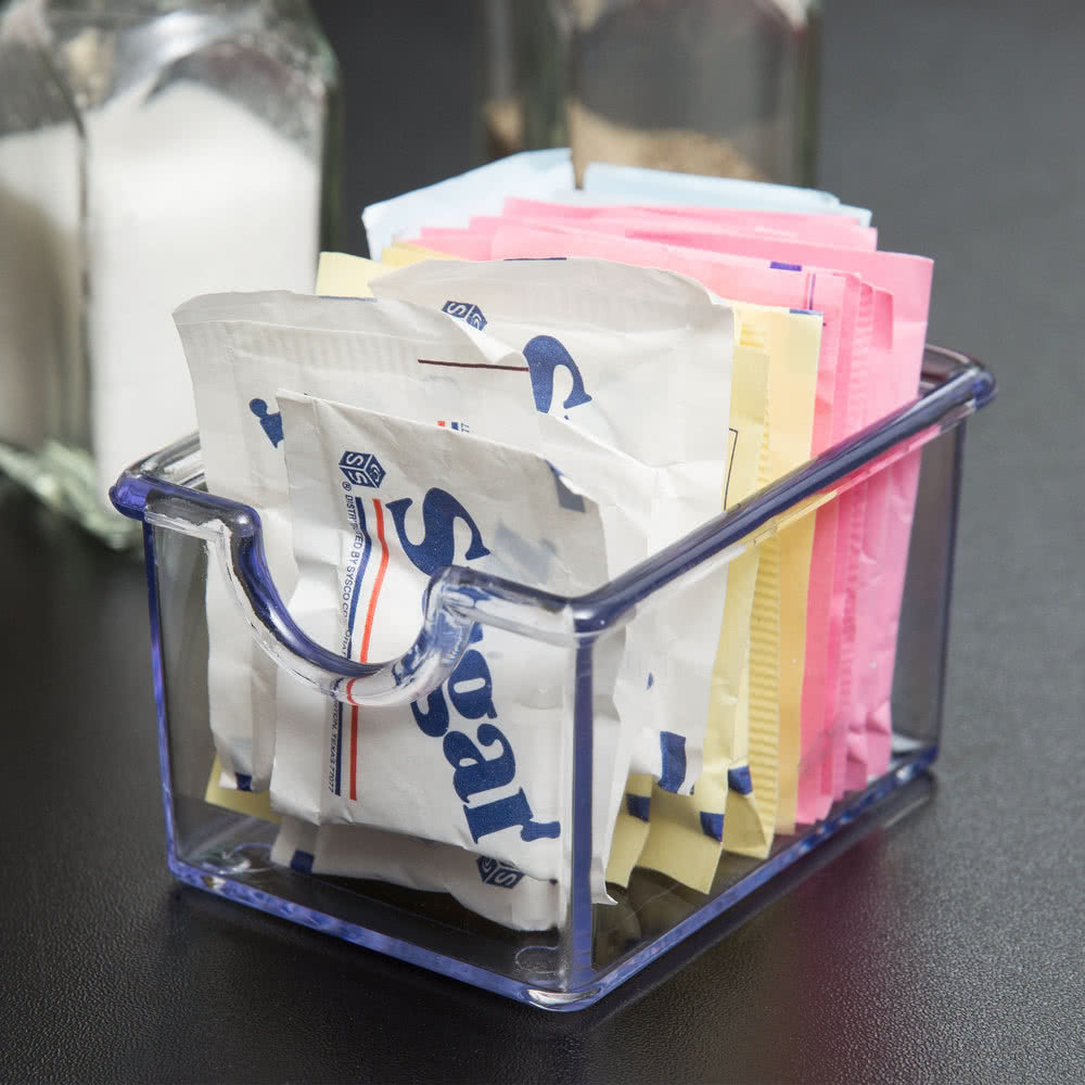 CLEAR PLASTIC SUGAR PACKET HOLDER CADDY