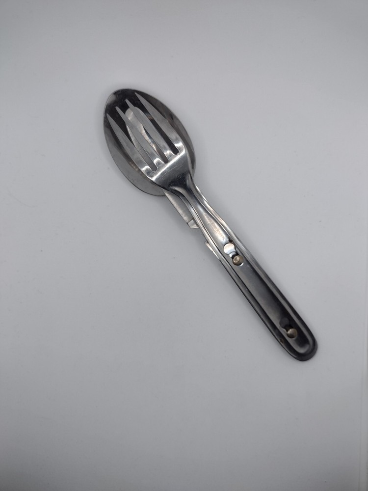 Vintage Camping Silverware Set Stainless Steel Interlocking