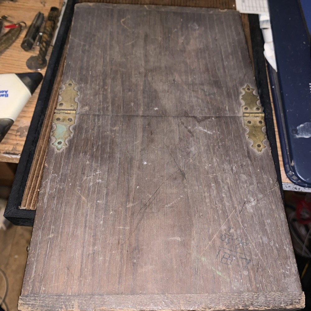 Vintage Drill Bit Wood Case No Drills