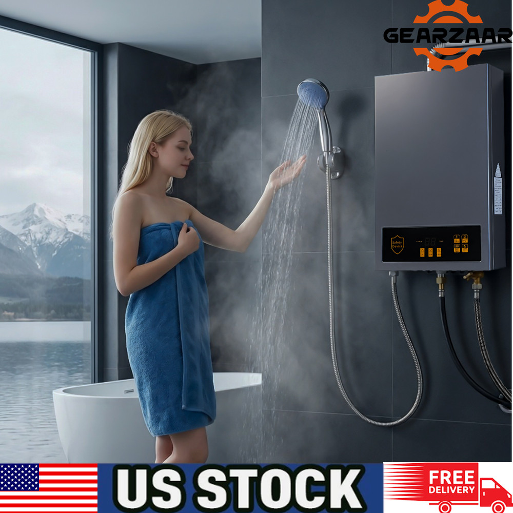 12L 3.6GP Tankless LPG Liquid Propane Gas Hot Water Heater&Smart Digital Display
