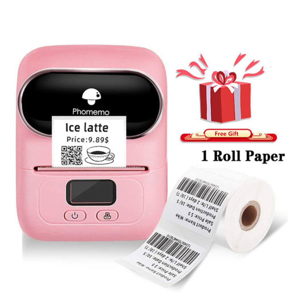 Portable Barcode Printer Wireless Pocket Thermal Printer Label Receipt Printer