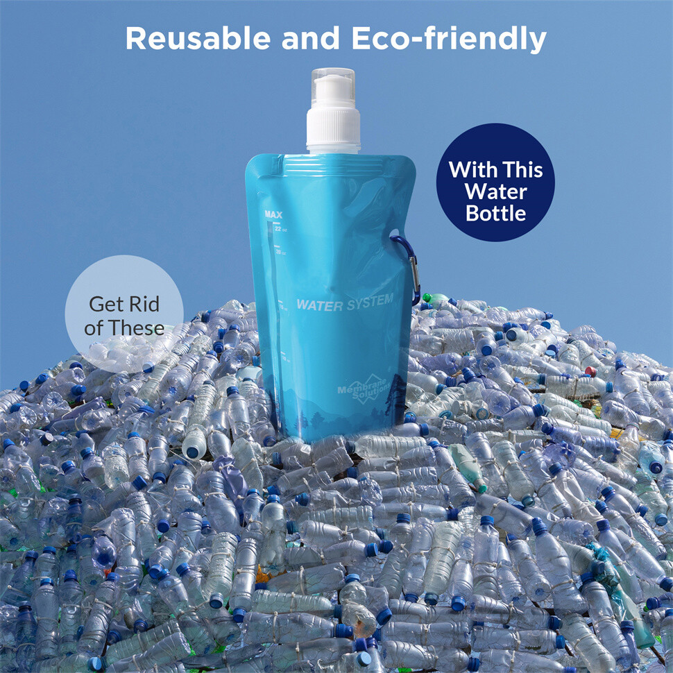 Collapsible Water Container Bag,Hydration Bladder Plastic Storage Jug BPA Freex2