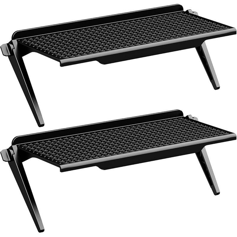 TV Top Shelf 2 Pack Adjustable Space Saving Tray Media Devices Remote Storage US