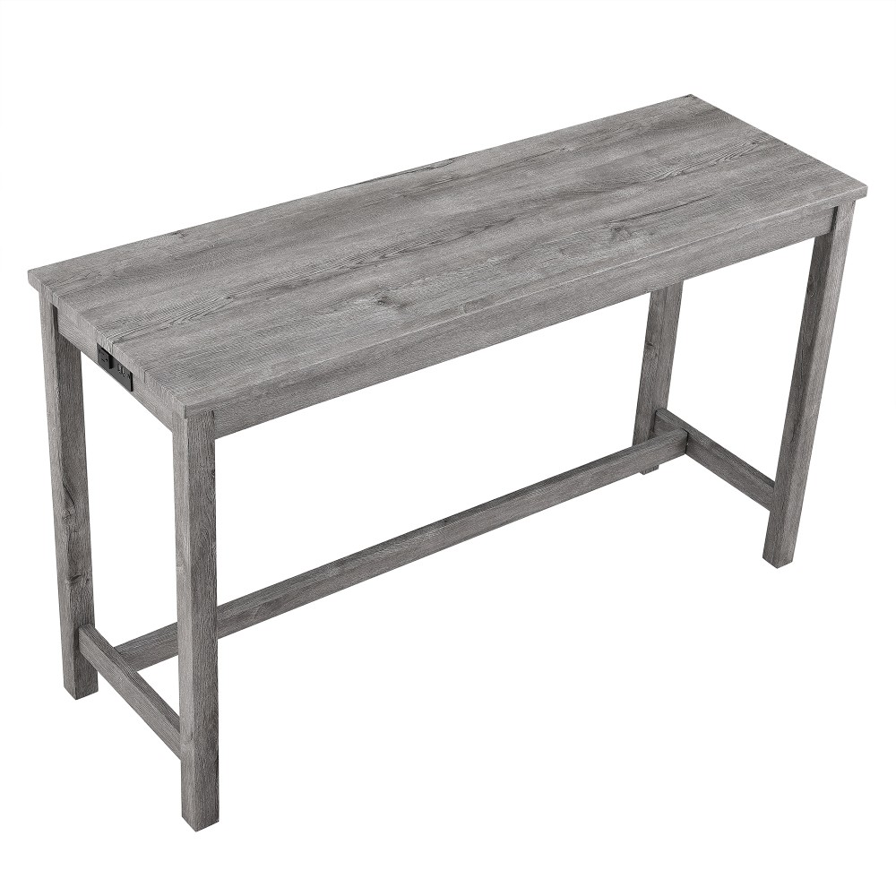 Bar Table Set w Power Outlet Dining Table Set Industrial Breakfast Table
