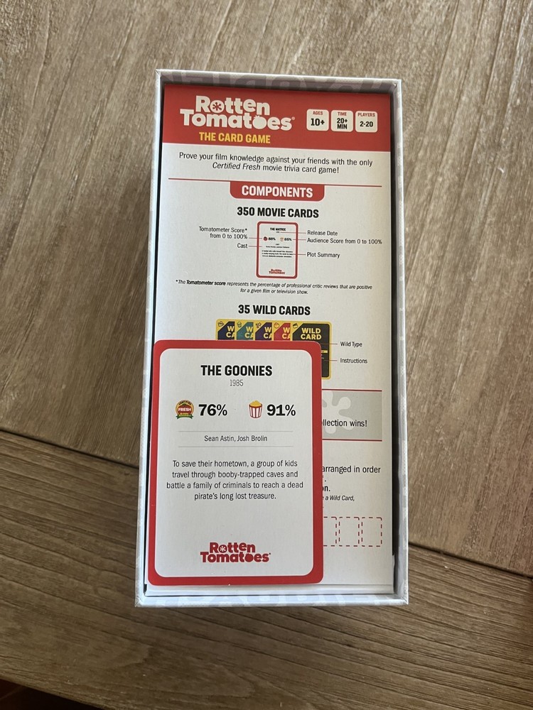 Rotten Tomatoes the Card Game- Used, Check description