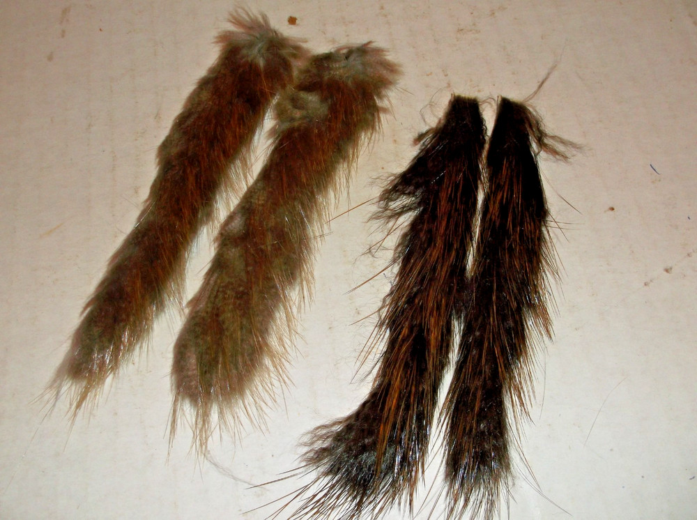 2 PAIR BEAVER STRING SILENCERS FOR RECURVE & LONGBOWS-READ DESCRIPTION