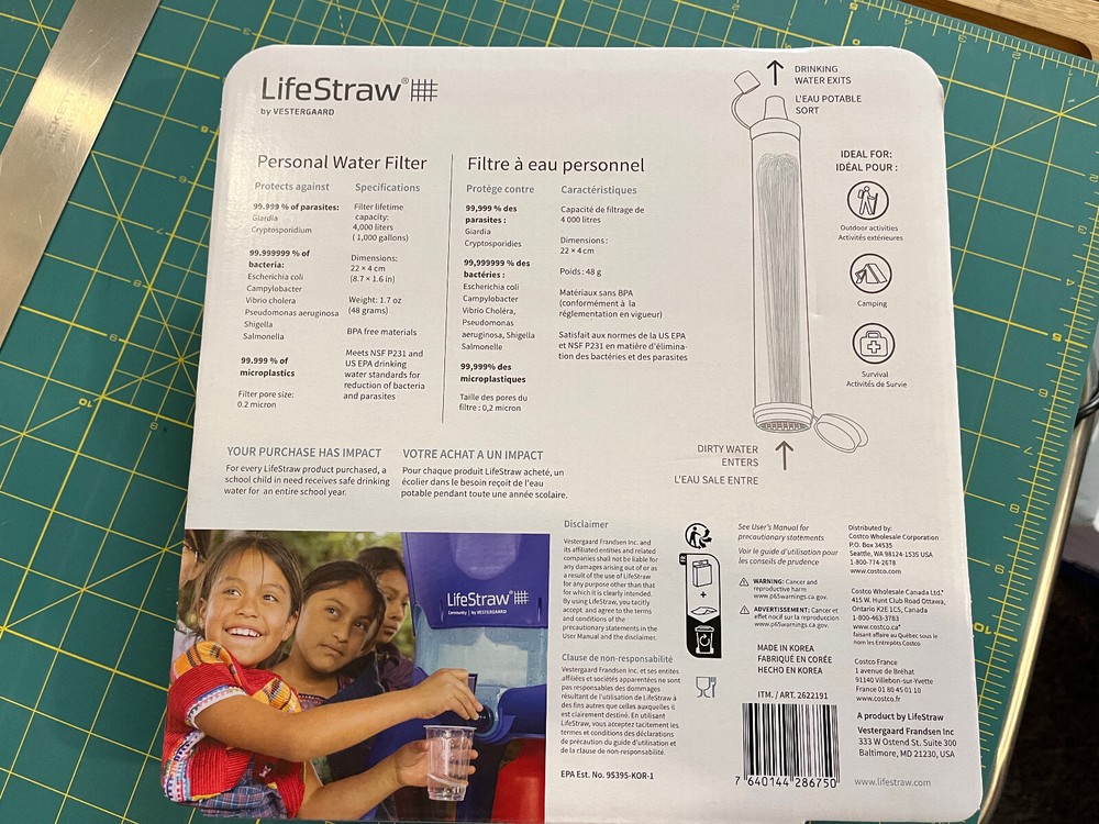 Lifestraw Personal Water Filter 4-pack